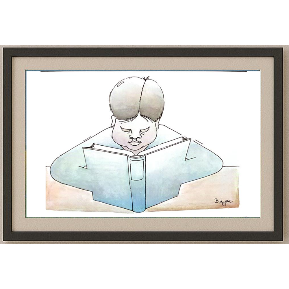 Milan Bukovac 29x21cm Orijinal Karikatür Tablo BOD00049