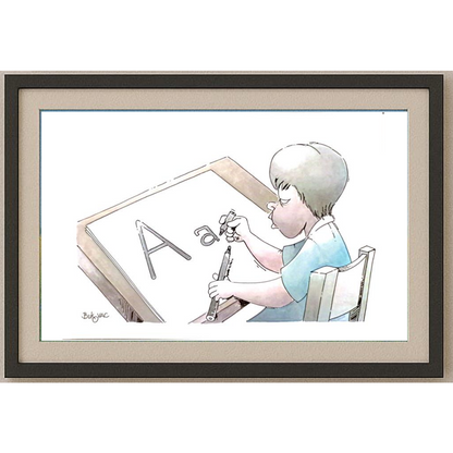 Milan Bukovac 29x21cm Orijinal Karikatür Tablo BOD00050