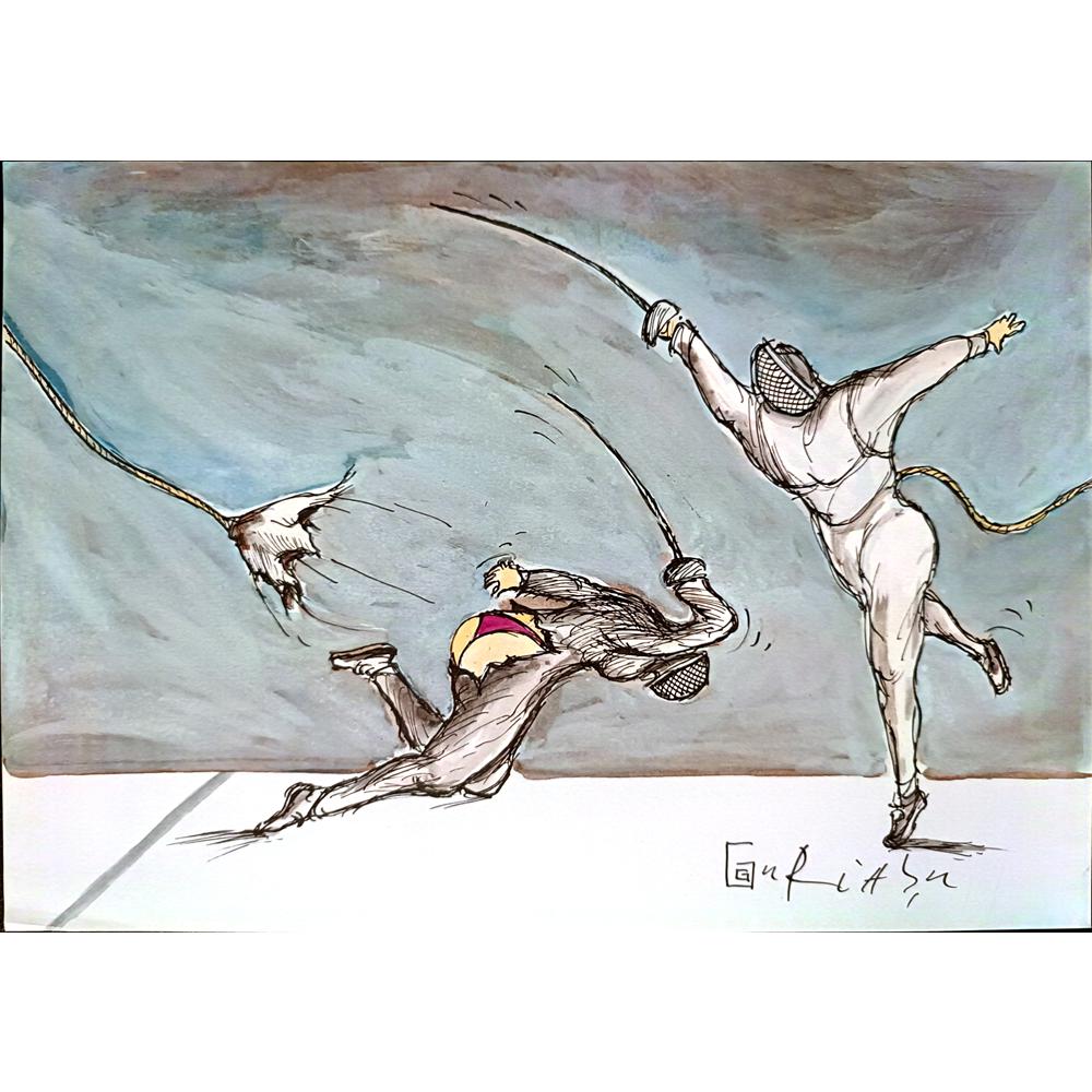 Mehrdad Samadi Zakaria 29x21cm Original Cartoon BOD00001