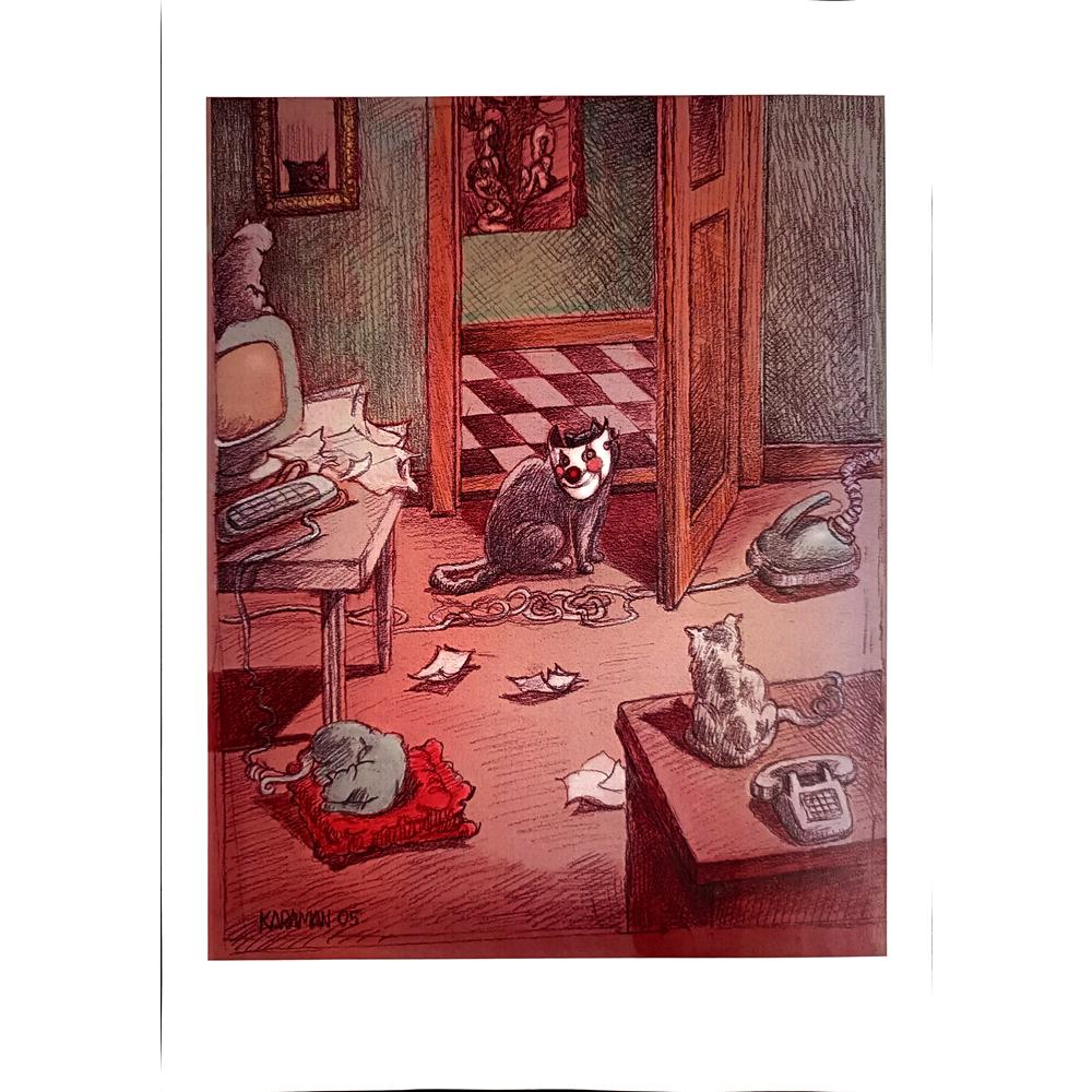 Mehmet Karaman 29x21cm Orijinal Karikatür Tablo BOD00055