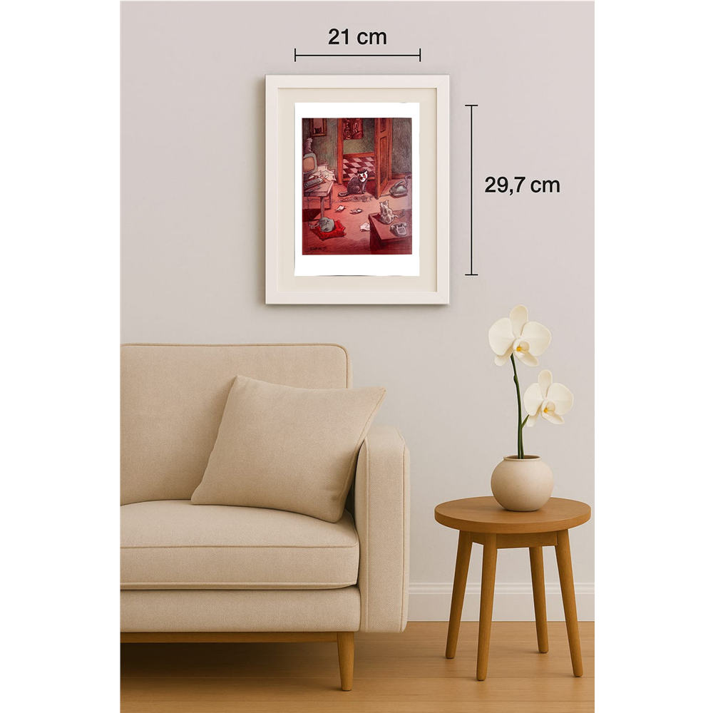 Mehmet Karaman 29x21cm Orijinal Karikatür Tablo BOD00055