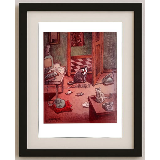 Mehmet Karaman 29x21cm Orijinal Karikatür Tablo BOD00055