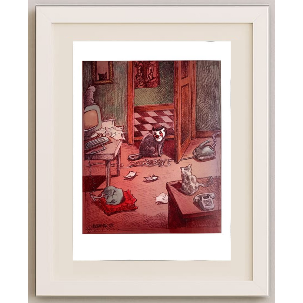 Mehmet Karaman 29x21cm Orijinal Karikatür Tablo BOD00055