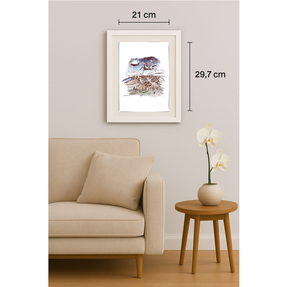 Mehmet Karaman 29x21cm Orijinal Karikatür Tablo BOD00056