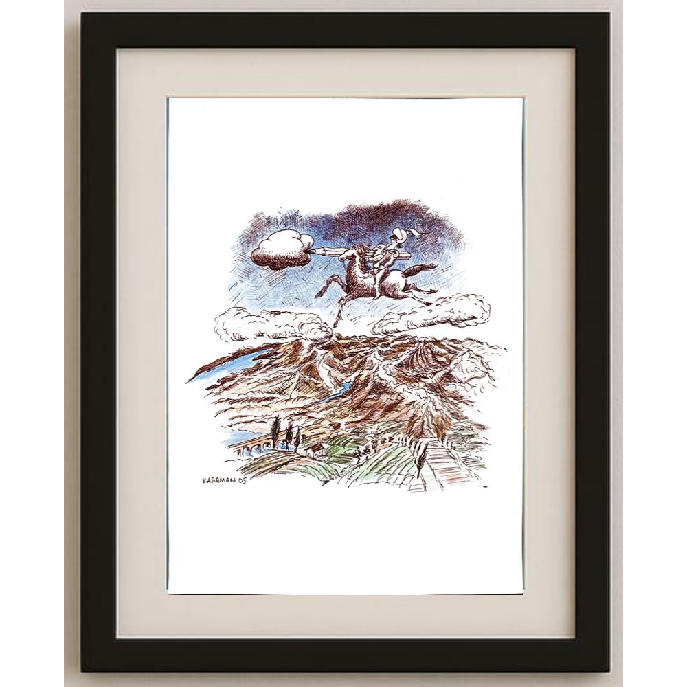 Mehmet Karaman 29x21cm Orijinal Karikatür Tablo BOD00056