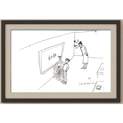 Jelica Culafic 29x21cm Orijinal Karikatür Tablo BOD00058