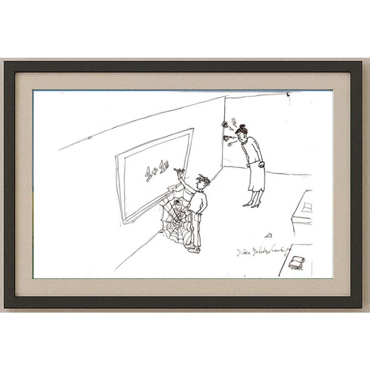 Jelica Culafic 29x21cm Orijinal Karikatür Tablo BOD00058