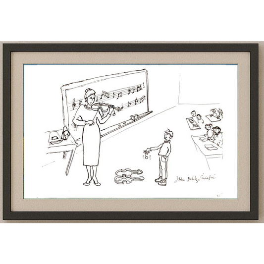 Jelica Culafic 29x21cm Orijinal Karikatür Tablo BOD00059