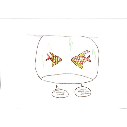 Gizem Çağlayan 29x21cm Orijinal Karikatür Tablo BOD00065