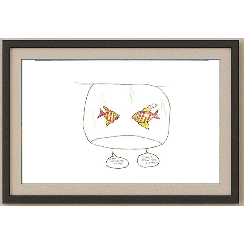 Gizem Çağlayan 29x21cm Orijinal Karikatür Tablo BOD00065