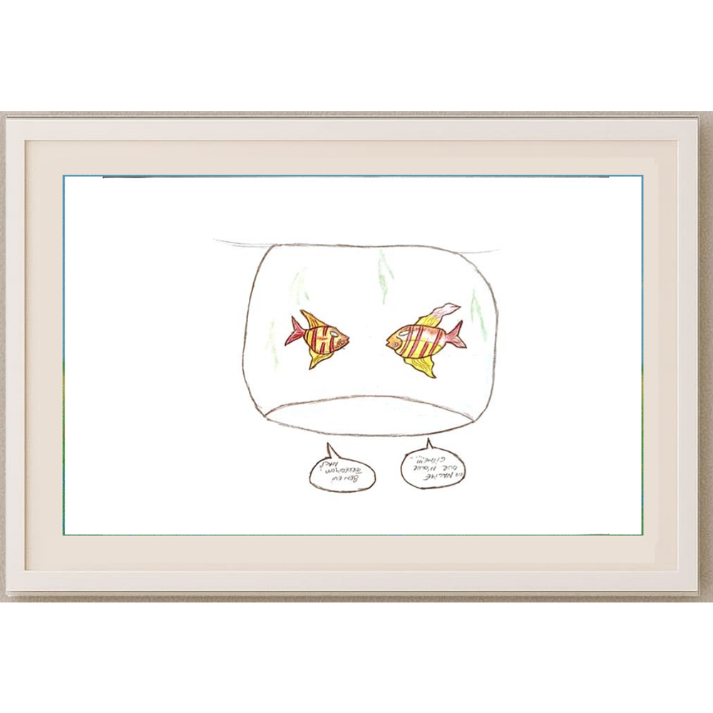 Gizem Çağlayan 29x21cm Orijinal Karikatür Tablo BOD00065