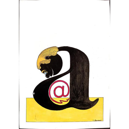 Vladimir Stevovic 29x21cm Orijinal Karikatür Tablo BOD00069