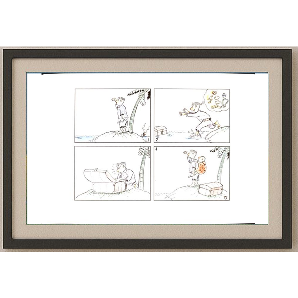 Lui Miao 29x21cm Orijinal Karikatür Tablo BOD00070