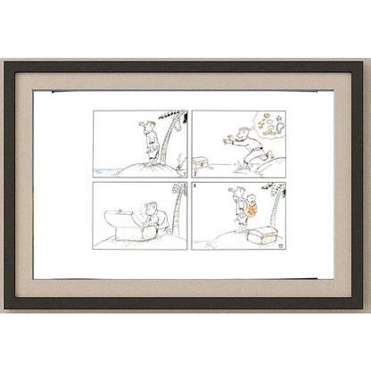 Lui Miao 29x21cm Orijinal Karikatür Tablo BOD00070