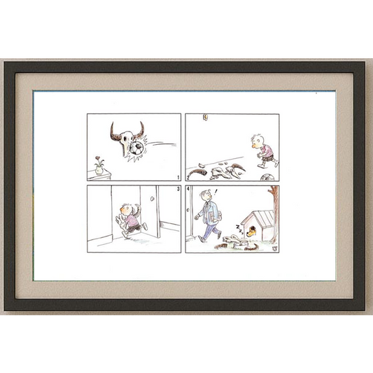 Lui Miao 29x21cm Orijinal Karikatür Tablo BOD00071