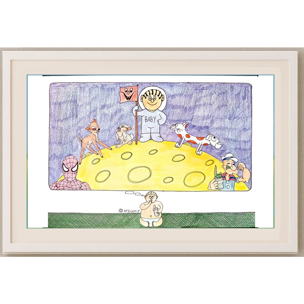 Mostafa Hossein Nia 29x21cm Orijinal Karikatür Tablo BOD00074