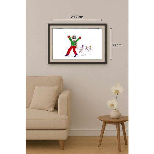 Thipparapu Suman Kumar 29x21cm Orijinal Karikatür Tablo BOD00077