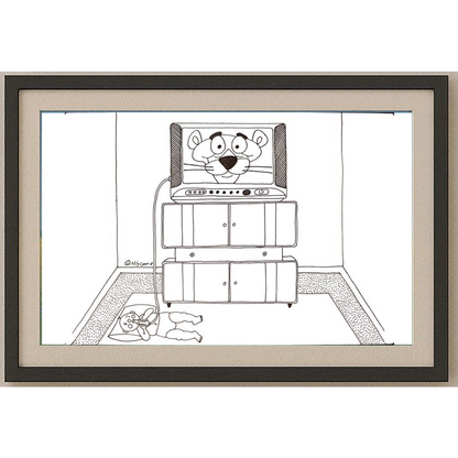 Mostafa Hossein Nia 29x21cm Orijinal Karikatür Tablo BOD00078