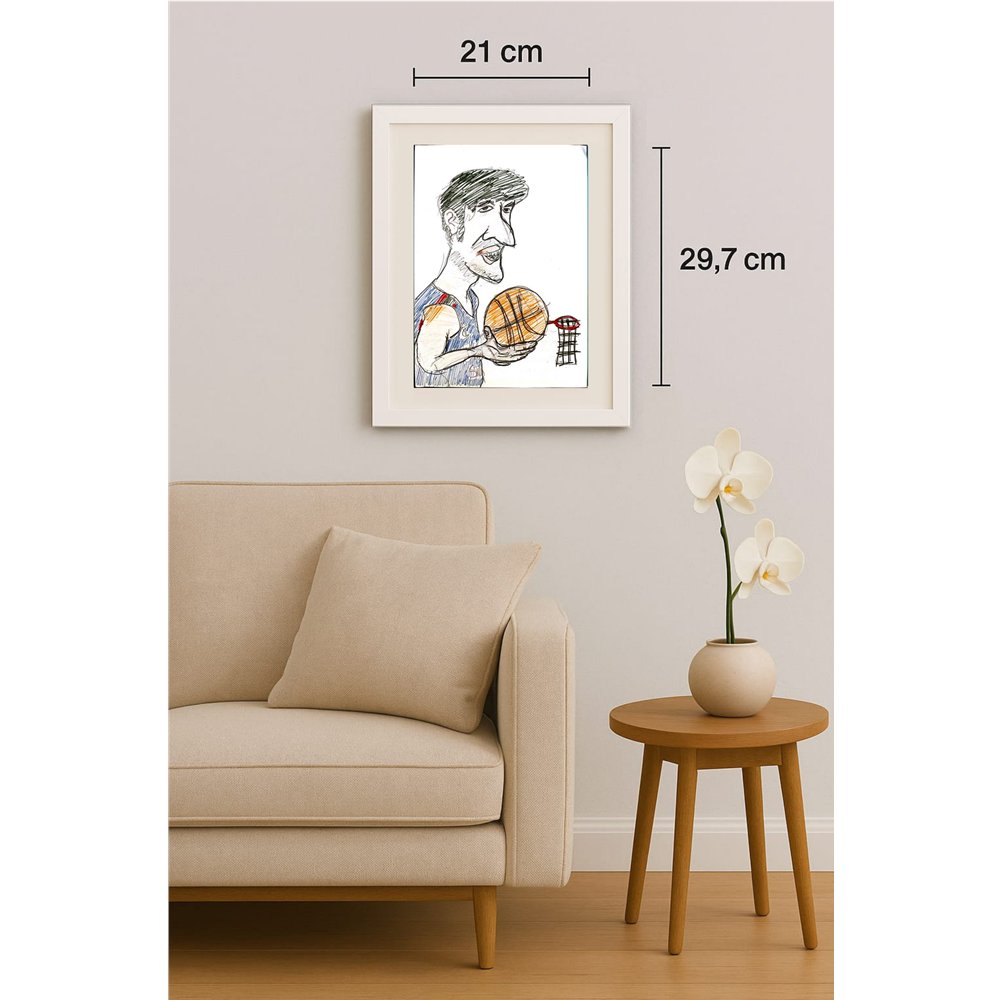 Popovic Pable 29x21cm Orijinal Karikatür Tablo BOD00081