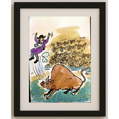 Mileta Miloradovic 29x21cm Orijinal Karikatür Tablo BOD00084