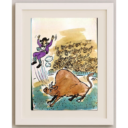 Mileta Miloradovic 29x21cm Orijinal Karikatür Tablo BOD00084