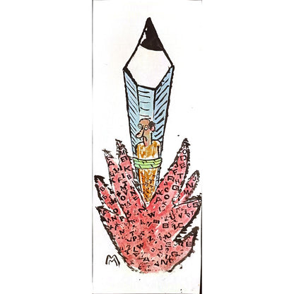 Mileta Miloradovic 29x11cm Orijinal Karikatür Tablo BOD00086