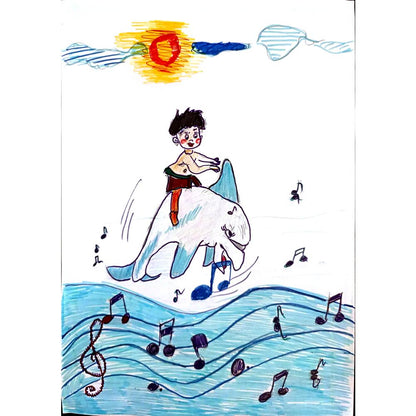 Andela Jecic 25x17cm Original Cartoon BOD00090