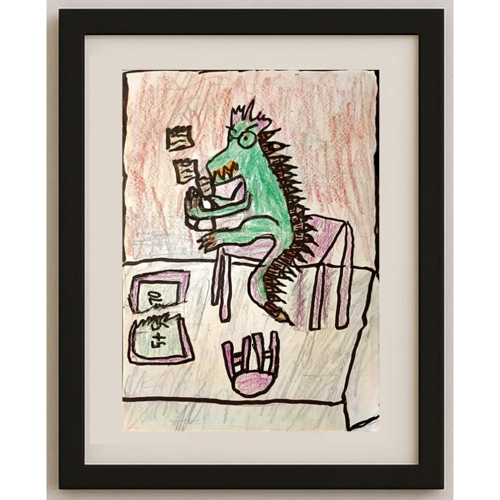 Iva Markovic 29x21cm Orijinal Karikatür Tablo BOD00094