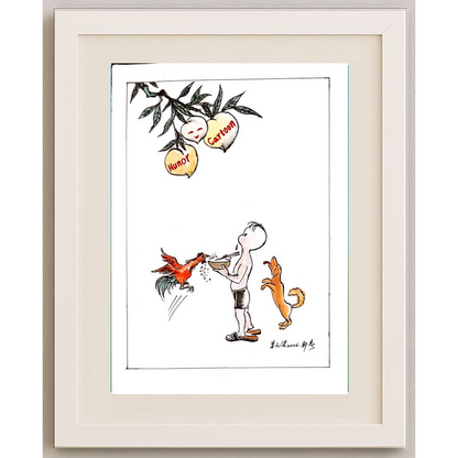 Li Yuan Liang 29x21cm Orijinal Karikatür Tablo BOD00096