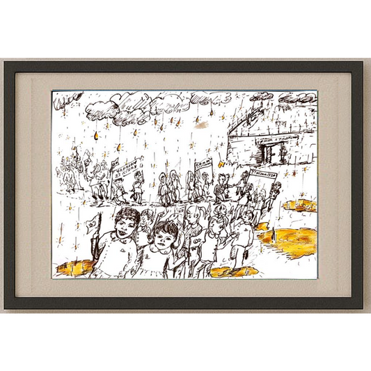 Ferhat Demirbaş 29x21cm Orijinal Karikatür BOD00105