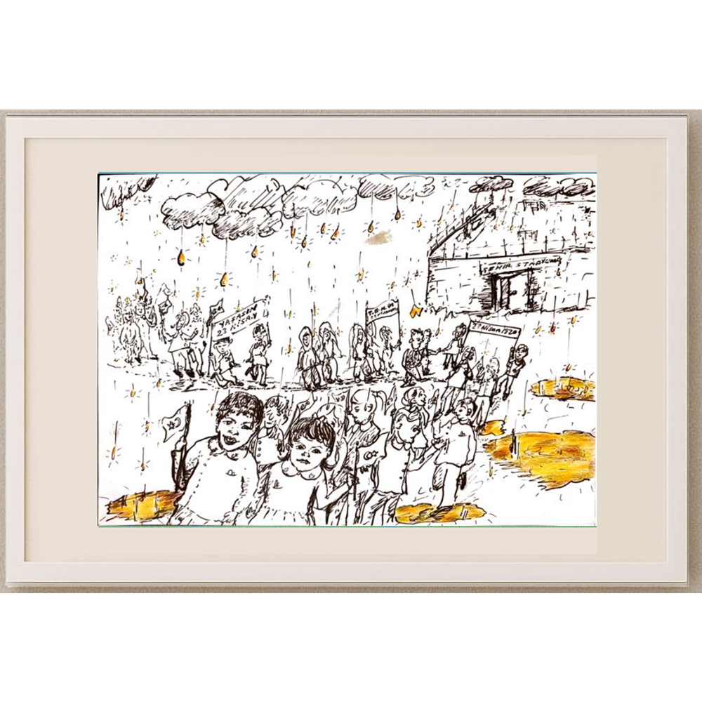 Ferhat Demirbaş 29x21cm Orijinal Karikatür BOD00105