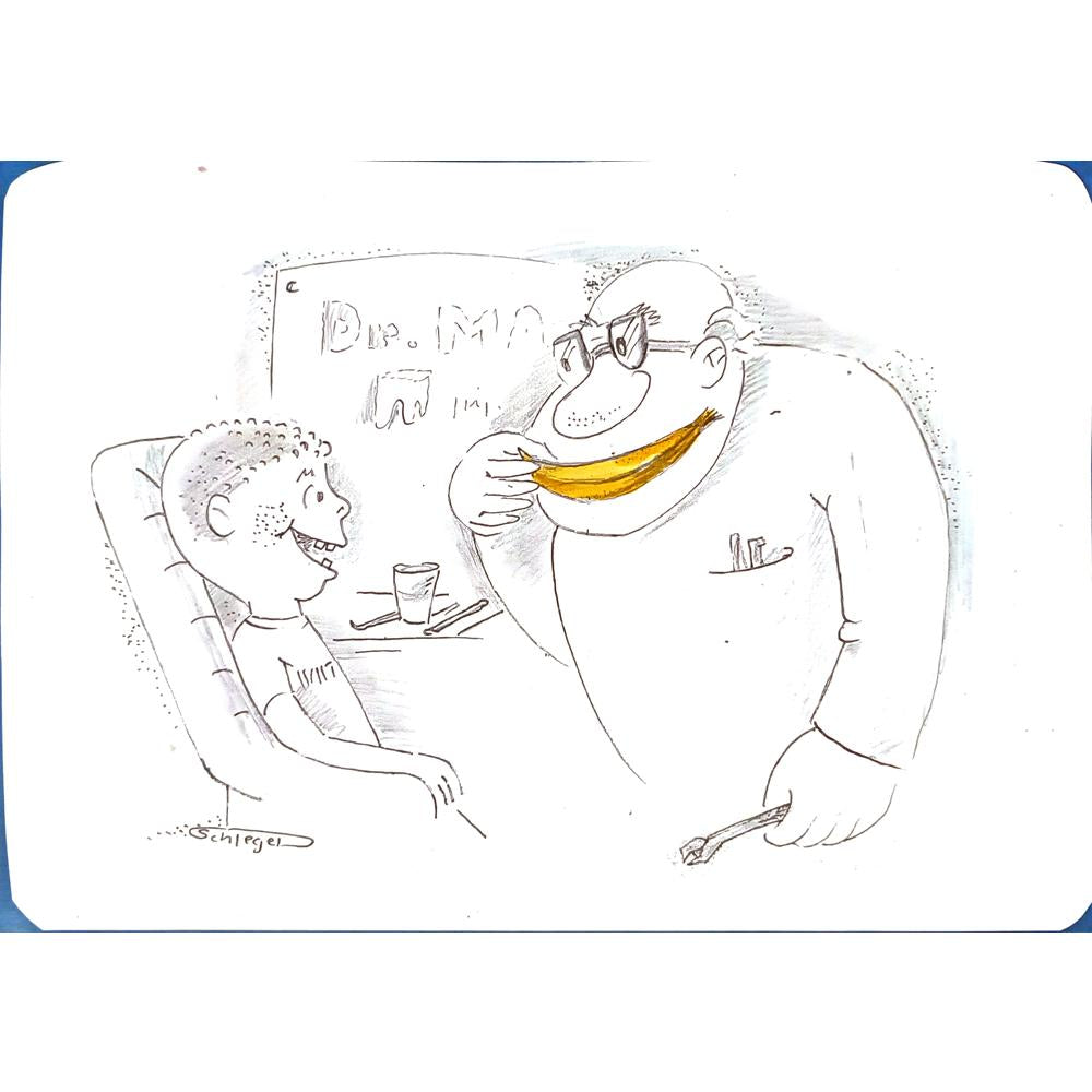 Wolfgang Schlegel 29x21cm Orijinal Karikatür BOD00110
