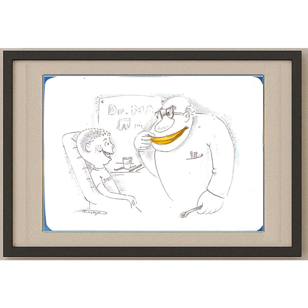 Wolfgang Schlegel 29x21cm Orijinal Karikatür BOD00110
