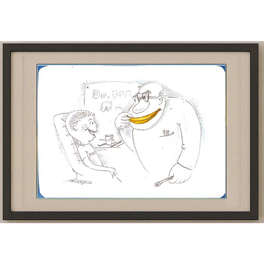 Wolfgang Schlegel 29x21cm Orijinal Karikatür BOD00110