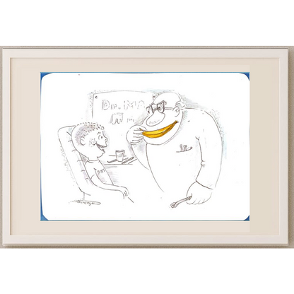 Wolfgang Schlegel 29x21cm Orijinal Karikatür BOD00110