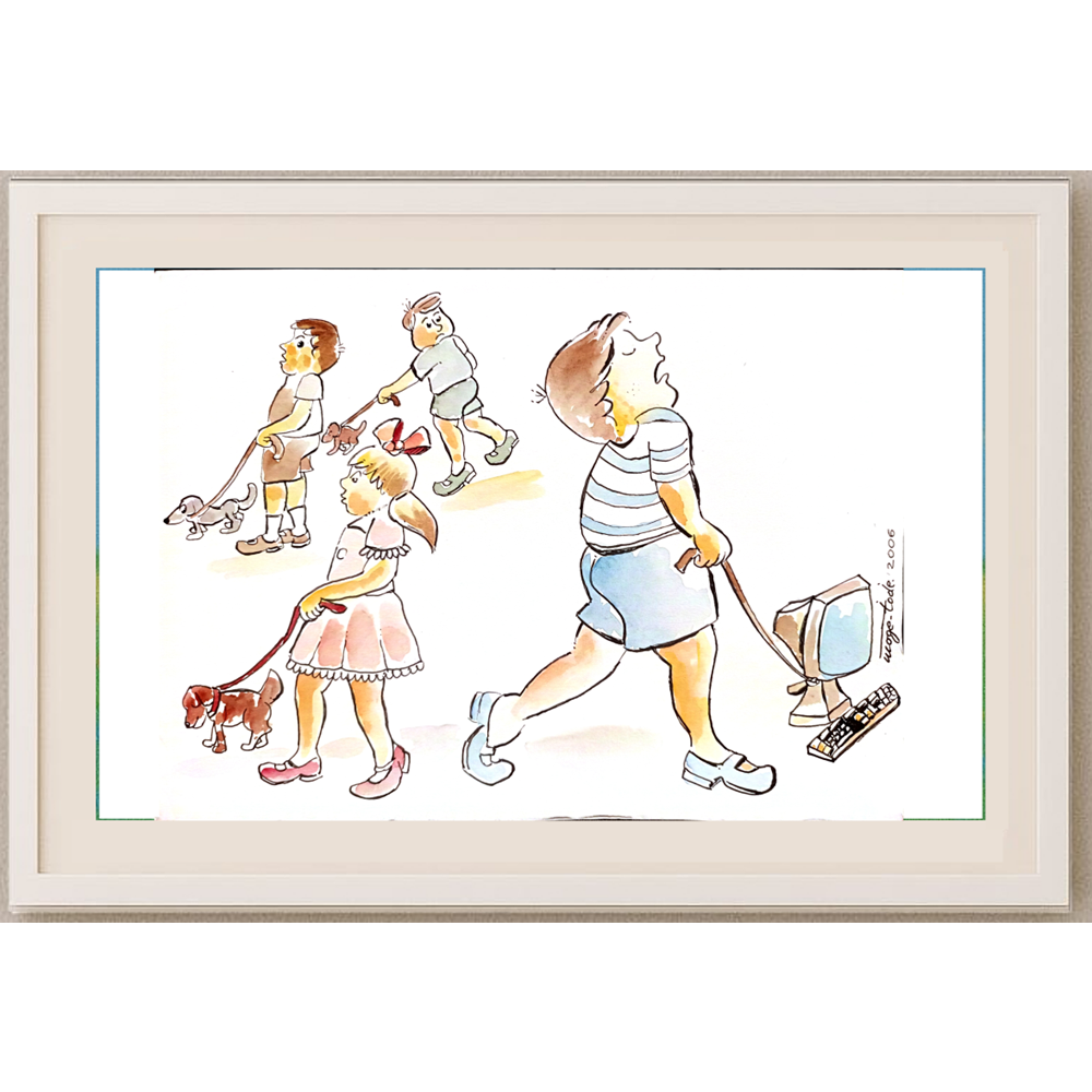 Tode Blazevski 29x21cm Orijinal Karikatür BOD00111