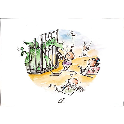 Novakov Goran 29x21cm Orijinal Karikatür BOD00117
