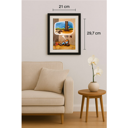 Erico Junqueira Ayres 29x21cm Orijinal Karikatür BOD00118