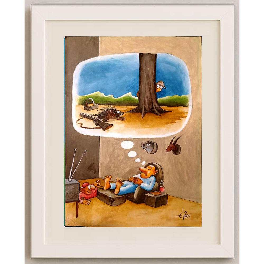 Erico Junqueira Ayres 29x21cm Orijinal Karikatür BOD00118