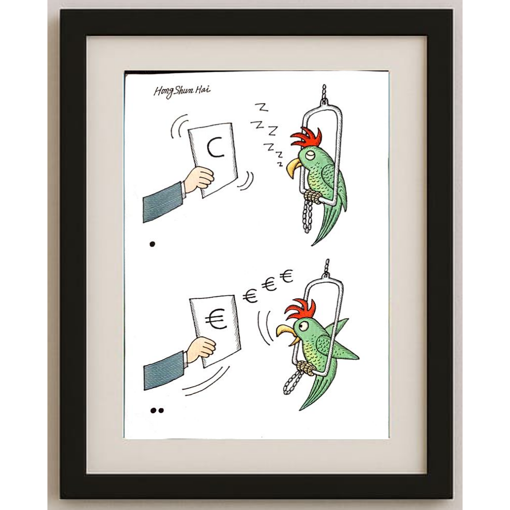 Hong Shun Hai 29x21cm Orijinal Karikatür BOD00124