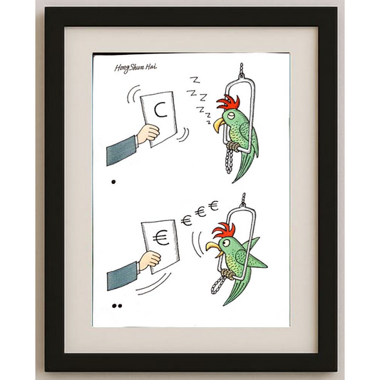 Hong Shun Hai 29x21cm Orijinal Karikatür BOD00124