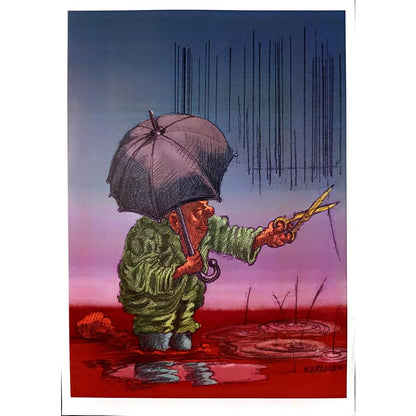 Mehmet Karaman 29x21cm Orijinal Karikatür BOD00126