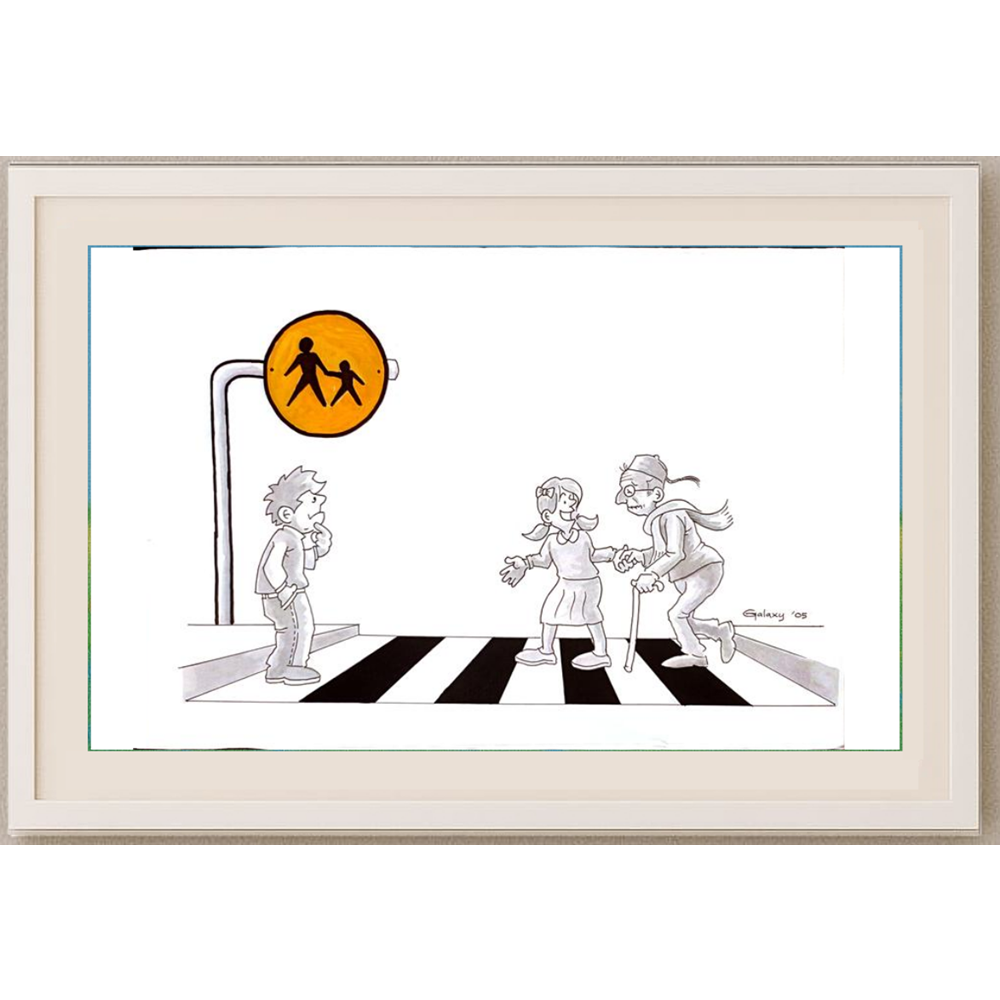 Taufan Galaxy 29x21cm Orijinal Karikatür BOD00130