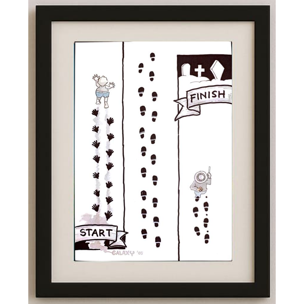 Taufan Galaxy 29x21cm Orijinal Karikatür BOD00131