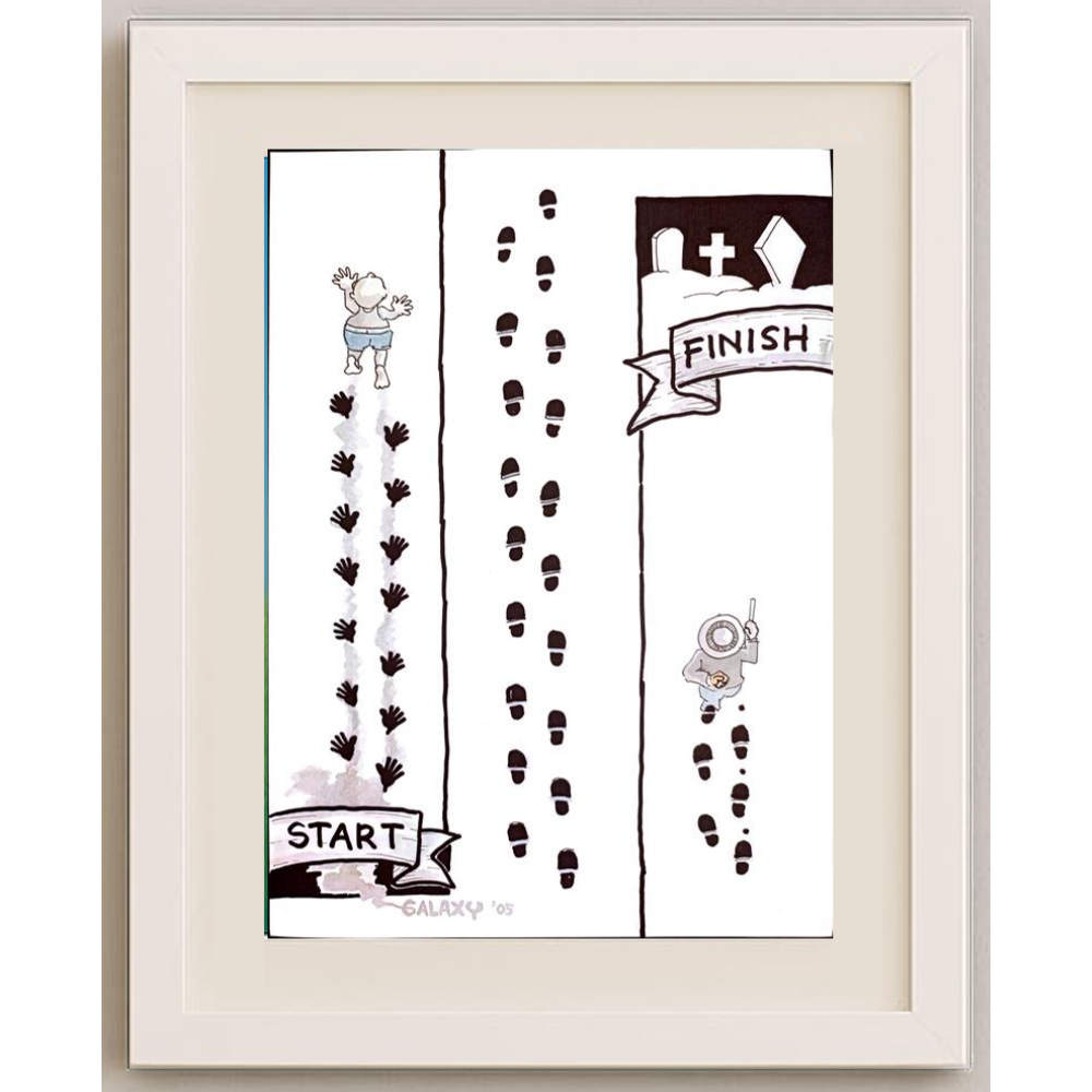 Taufan Galaxy 29x21cm Orijinal Karikatür BOD00131