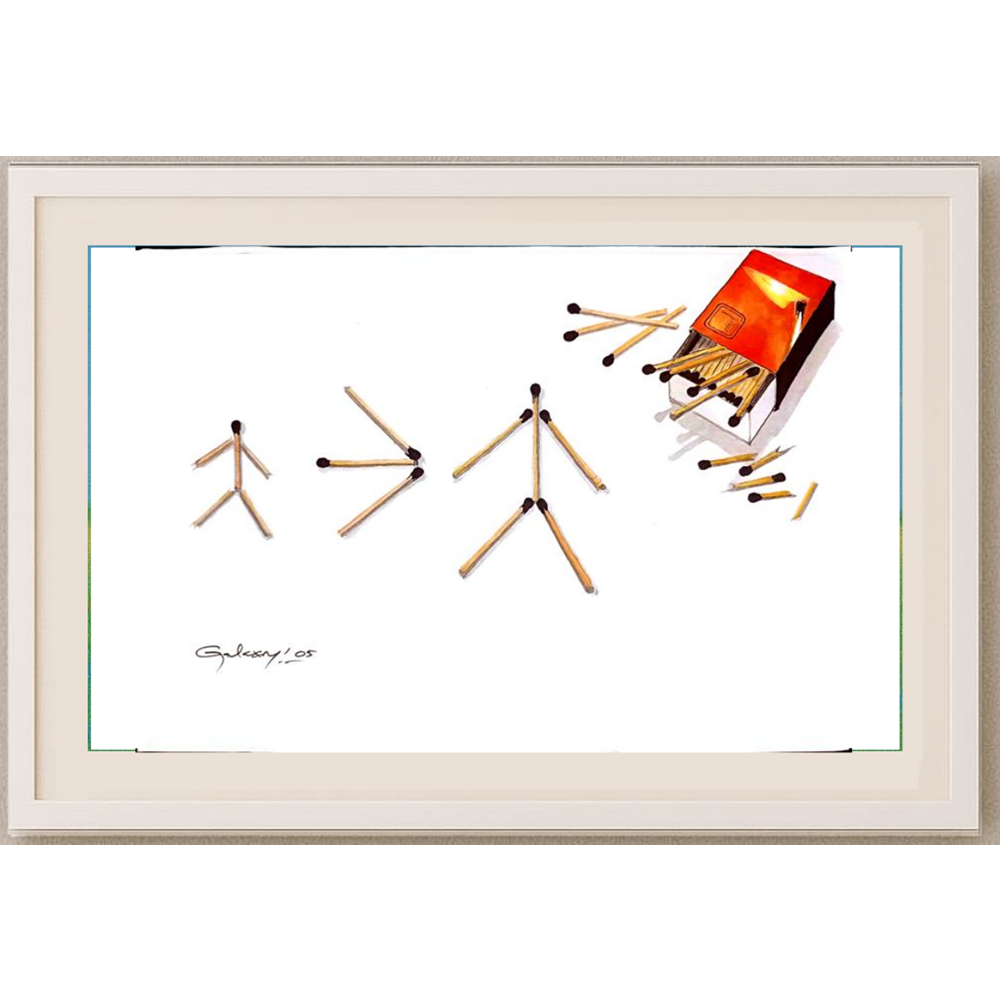 Taufan Galaxy 29x21cm Orijinal Karikatür BOD00134