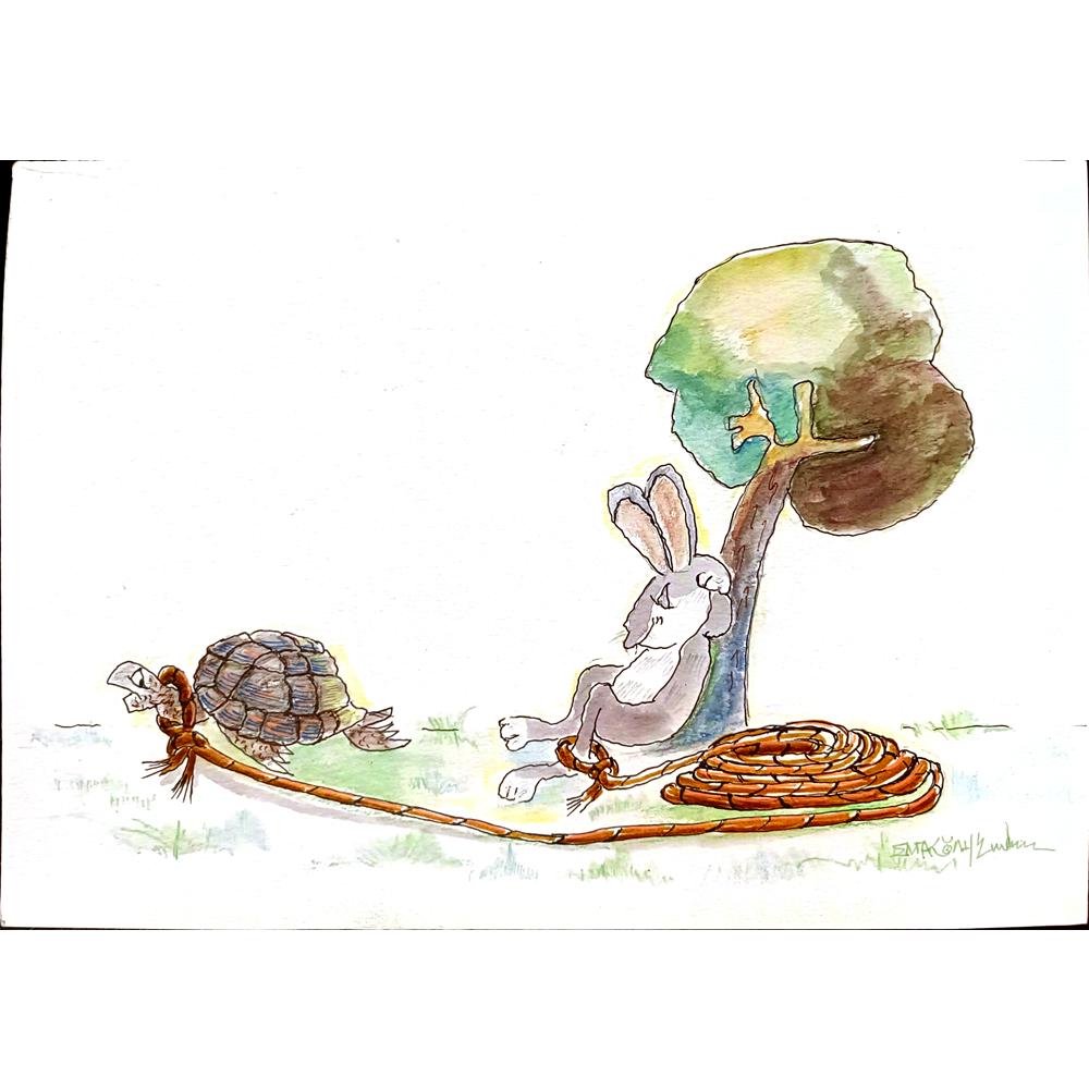Serafim Bakoulis 29x21cm Orijinal Karikatür BOD00140
