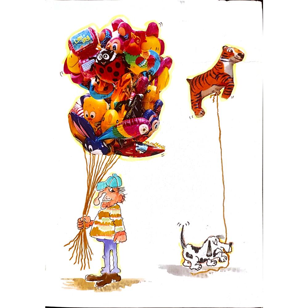 Serafim Bakoulis 29x21cm Orijinal Karikatür BOD00141