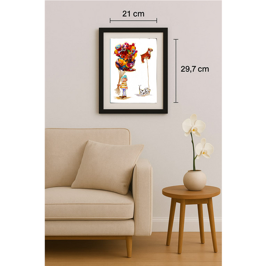 Serafim Bakoulis 29x21cm Orijinal Karikatür BOD00141