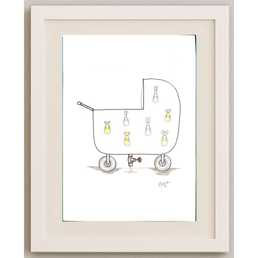 Serafim Bakoulis 29x21cm Orijinal Karikatür BOD00142
